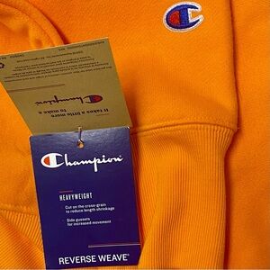 CHAMPION HEAVYWEIGHT REVERSE WEAVE ORANGE BOYFRIEND CREWNECK SWEATSHIRT SZ  XL